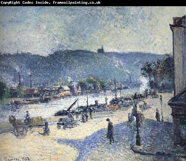 Camille Pissarro Rouen A Bend in the River